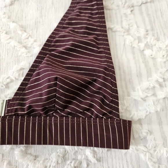 Zimmermann Maroon And Gold Pin Striped Bikini Top Size 1 (US 4-6) - Picture 2 of 8